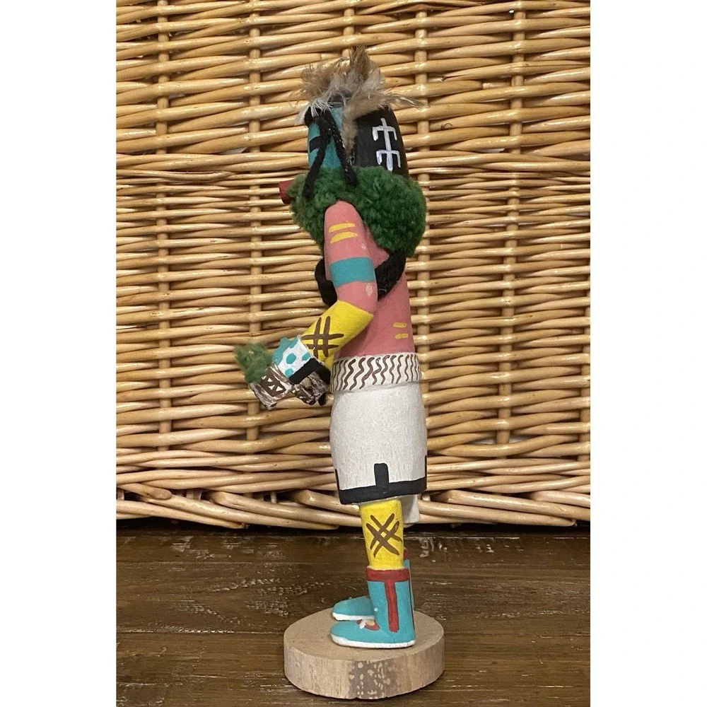 Hopi Kuwan Heheya Kachina Hand Painted Signed KY 11